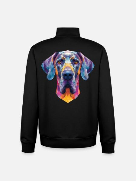 Great Dane - Unisex Organic Zip Sweatshirt by Stanley/Stella - black