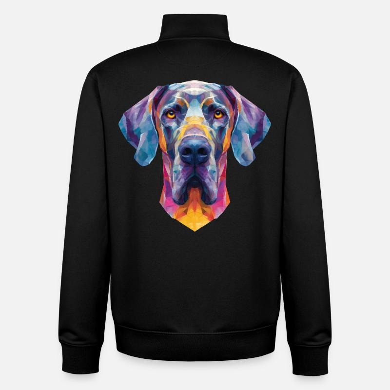 Deutsche Dogge - Unisex Organic Zip Sweatshirt von Stanley/Stella - Schwarz