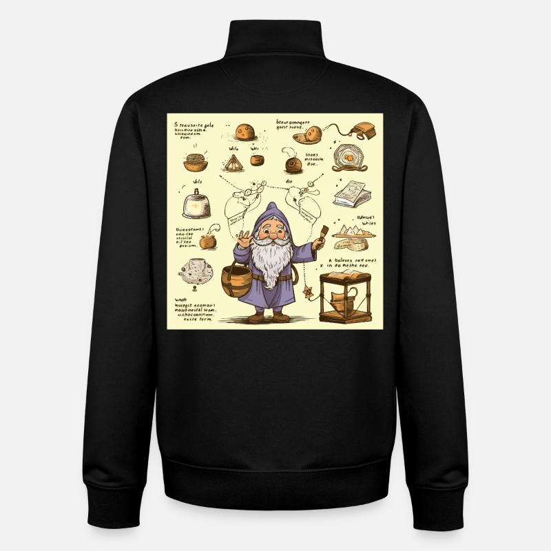 Alchemy Kitchen Wizard - Unisex Organic Zip Sweatshirt by Stanley/Stella - black