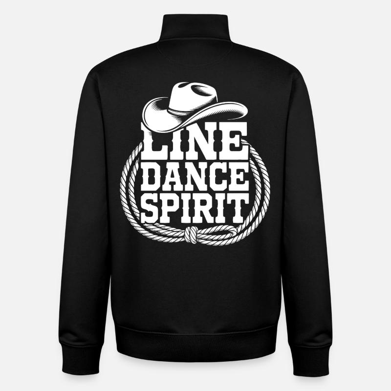 Style de danse en ligne - Sweat zippé unisexe en coton bio Stanley/Stella - noir