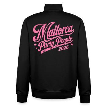 Malle 2026 Mallorca Party People 2026 - Unisex Organic Zip Sweatshirt von Stanley/Stella - Schwarz - Hinten - AI Model Male 185 light (185cm)