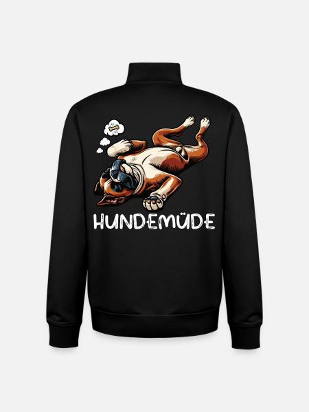 Hundemüde Boxer Boxerhalter Boxerhund Boxerhunde - Unisex Organic Zip Sweatshirt von Stanley/Stella - Schwarz