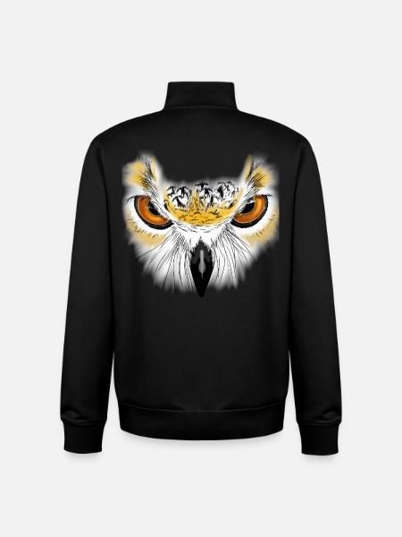 Eulenblick Goldaugen - Unisex Organic Zip Sweatshirt by Stanley/Stella - black