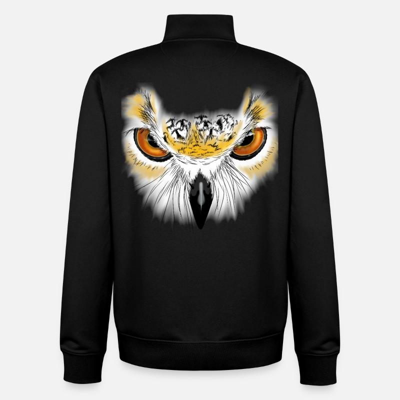 Eulenblick Goldaugen - Sweat zippé unisexe en coton bio Stanley/Stella - noir