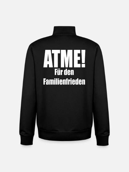 ATME! Für den Familienfrieden - Unisex Organic Zip Sweatshirt von Stanley/Stella - Schwarz