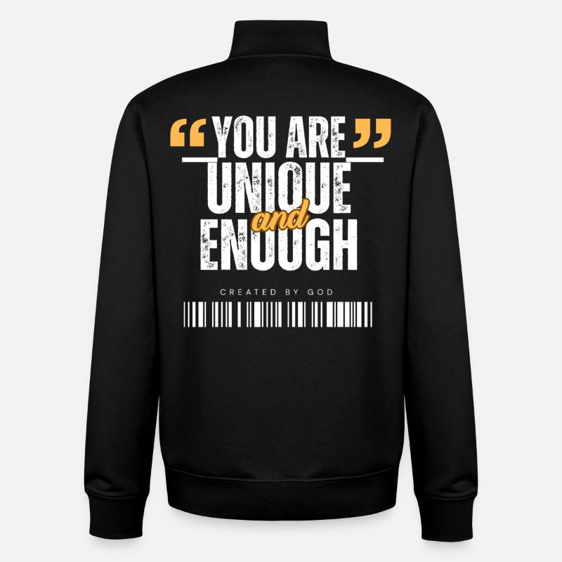 You_are_Unique - Unisex Organic Zip Sweatshirt von Stanley/Stella - Schwarz