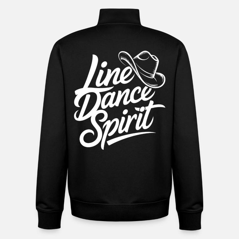 Line Dance Spirit - Sweat zippé unisexe en coton bio Stanley/Stella - noir