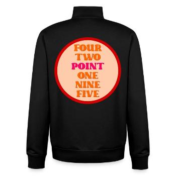 Motivationsmarathonlauf - Unisex Organic Zip Sweatshirt von Stanley/Stella - Schwarz - Hinten - AI Model Male 185 light (185cm)