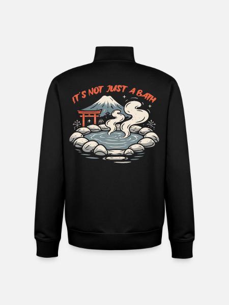 Onsen Hot Spring Bath - Unisex Organic Zip Sweatshirt by Stanley/Stella - black