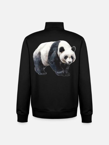 Panda - Unisex Organic Zip Sweatshirt by Stanley/Stella - black