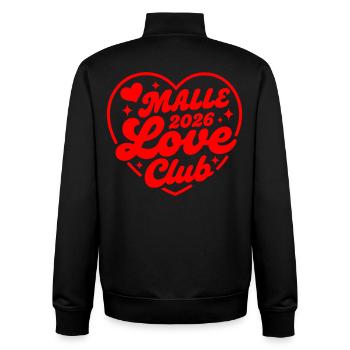 Malle 2026 Malle Love Club Malle lieben wir - Unisex Organic Zip Sweatshirt von Stanley/Stella - Schwarz - Hinten - AI Model Male 185 light (185cm)
