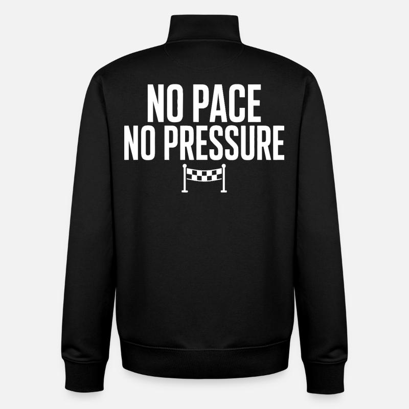 No Pace No Pressure - Unisex Organic Zip Sweatshirt by Stanley/Stella - black
