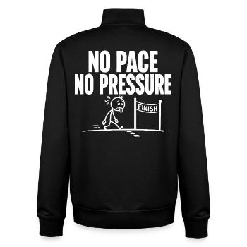 No Pace No Pressure - Unisex Organic Zip Sweatshirt by Stanley/Stella - black - Back - AI Model Male 185 light (185cm)