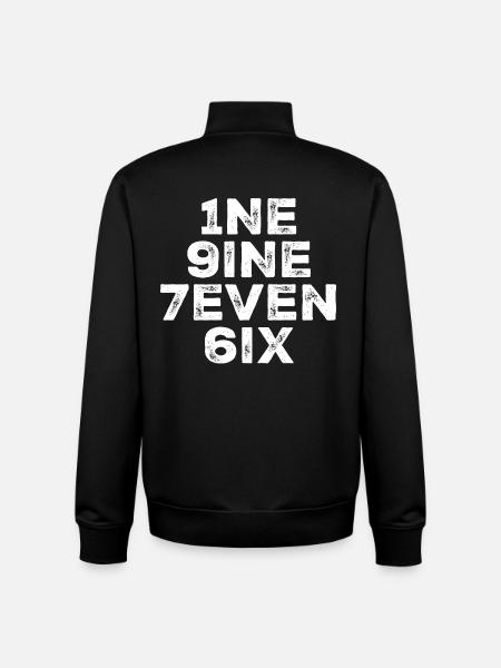 Millésime 1976 - Sweat zippé unisexe en coton bio Stanley/Stella - noir