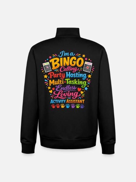 Animation Assistant Bingo Activities Gift - Unisex Organic Zip Sweatshirt by Stanley/Stella - black