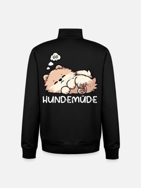 Hundemüde Zwergspitz Zwergspitze Spitzhund Spitz - Unisex Organic Zip Sweatshirt von Stanley/Stella - Schwarz