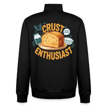 Bäcker-Fans von Sauerteigbrot-Backen in der Zeit - Unisex Organic Zip Sweatshirt von Stanley/Stella - Schwarz - Hinten - AI Model Male 185 light (185cm)