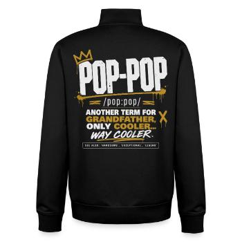 Pop-Pop Definition - Cool and Legendary Grandpa - Unisex Organic Zip Sweatshirt by Stanley/Stella - black - Back - AI Model Male 185 light (185cm)