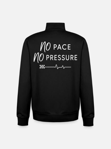 No Pace No Pressure - Unisex Organic Zip Sweatshirt by Stanley/Stella - black