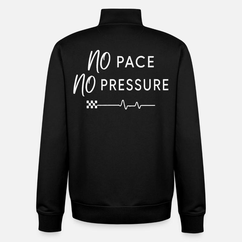 No Pace No Pressure - Unisex Organic Zip Sweatshirt by Stanley/Stella - black
