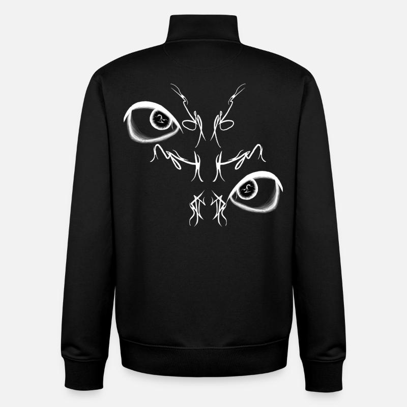Night Bird Duo Lights (Reverse) - Unisex Organic Zip Sweatshirt by Stanley/Stella - black