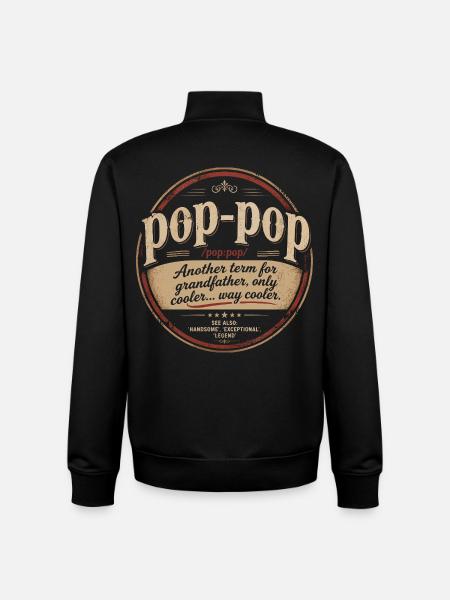 Pop-Pop-Definition – Cooler und legendärer Opa - Unisex Organic Zip Sweatshirt von Stanley/Stella - Schwarz