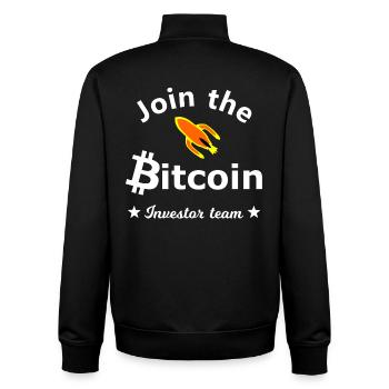 Bitcoin Investor Team - Unisex Organic Zip Sweatshirt von Stanley/Stella - Schwarz - Hinten - AI Model Male 185 light (185cm)