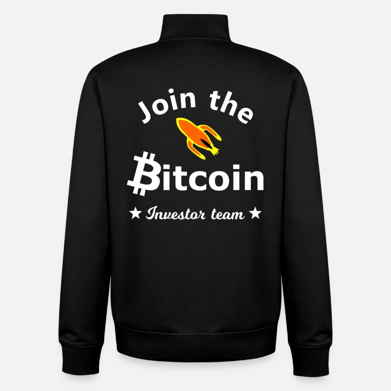 Équipe d’investisseur Bitcoin - Sweat zippé unisexe en coton bio Stanley/Stella - noir