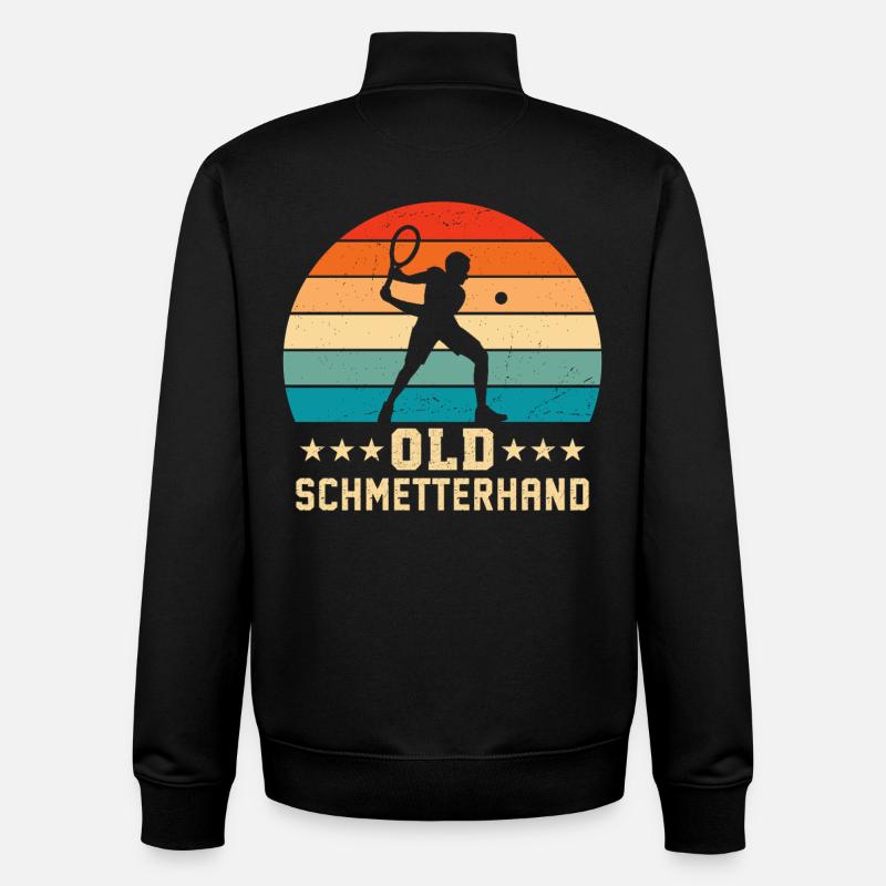 Old Schmetterhand Retro Tennis  - Unisex Organic Zip Sweatshirt von Stanley/Stella - Schwarz