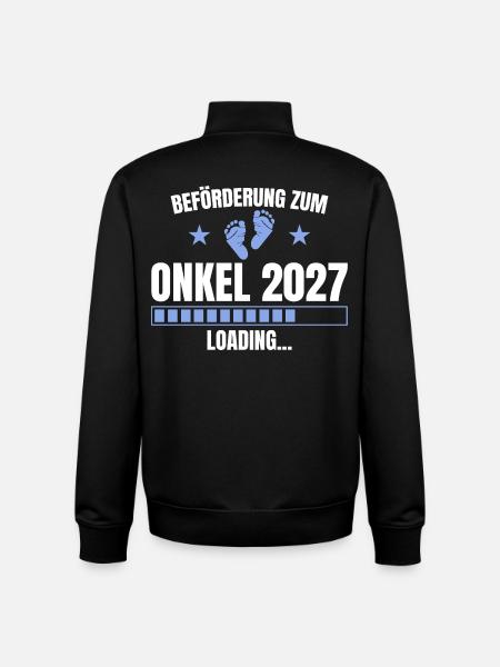 Beförderung zum Onkel 2027 – Loading - Unisex Organic Zip Sweatshirt von Stanley/Stella - Schwarz