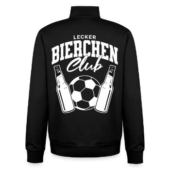 Lecker Bierchen Club Fußball  - Unisex Organic Zip Sweatshirt von Stanley/Stella - Schwarz - Hinten - AI Model Male 185 light (185cm)