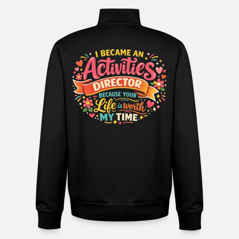 Animateur de Vie : Un Métier Passionnant - Sweat zippé unisexe en coton bio Stanley/Stella - noir