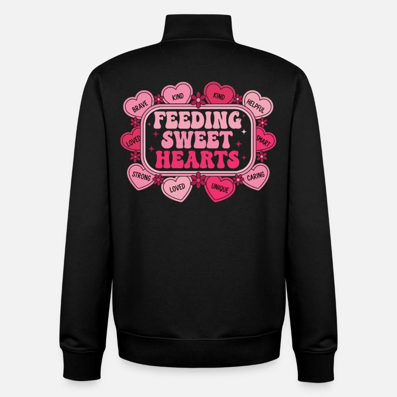 Cœurs Bienveillants : Éducation et Amour - Sweat zippé unisexe en coton bio Stanley/Stella - noir