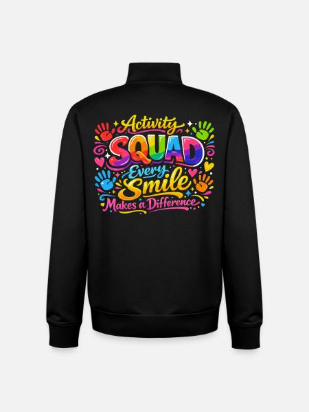 Animation team: Every smile counts - Unisex Organic Zip Sweatshirt by Stanley/Stella - black
