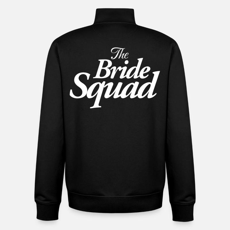 The Bride Squad - Unisex Organic Zip Sweatshirt by Stanley/Stella - black