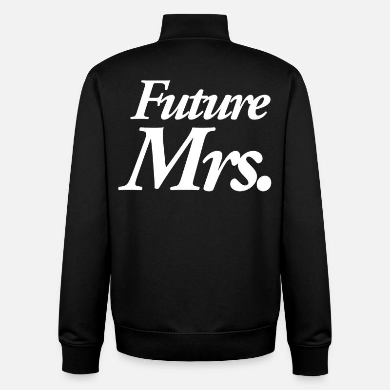 La future Mme - Sweat zippé unisexe en coton bio Stanley/Stella - noir