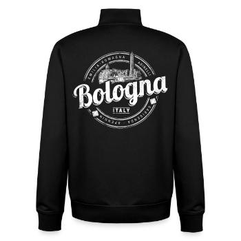 Bologna Emilia-Romagna mit Pasta Italien Souvenir - Unisex Organic Zip Sweatshirt von Stanley/Stella - Schwarz - Hinten - AI Model Male 185 light (185cm)