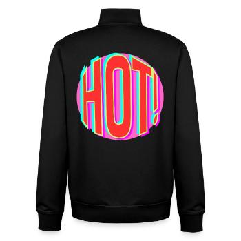 Neon Hot Retro Schriftzug - Unisex Organic Zip Sweatshirt von Stanley/Stella - Schwarz - Hinten - AI Model Male 185 light (185cm)