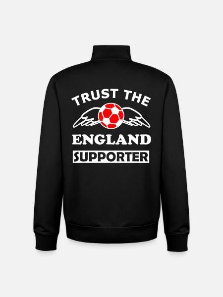 England Fansupporter Wingball - Unisex Organic Zip Sweatshirt by Stanley/Stella - black