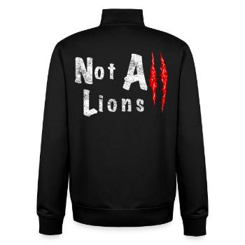 Not All Lions 2.... - Unisex Organic Zip Sweatshirt by Stanley/Stella - black - Back - AI Model Male 185 light (185cm)