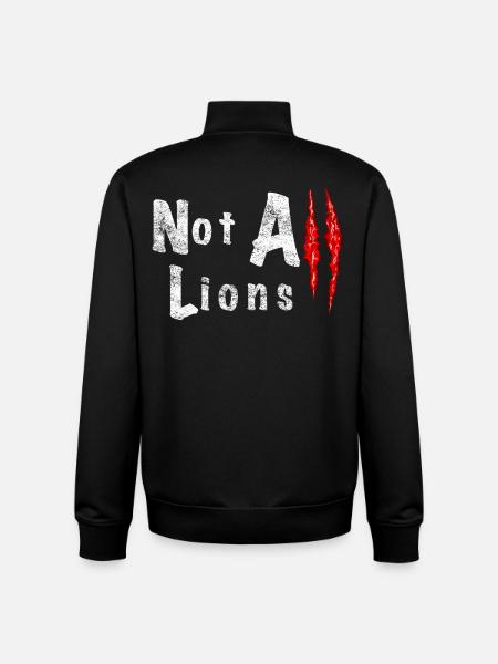 Pas All Lions 2.... - Sweat zippé unisexe en coton bio Stanley/Stella - noir