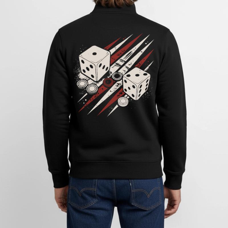 Backgammon | Board Game | Gift Unisex Organic Zip Sweatshirt by Stanley/Stella