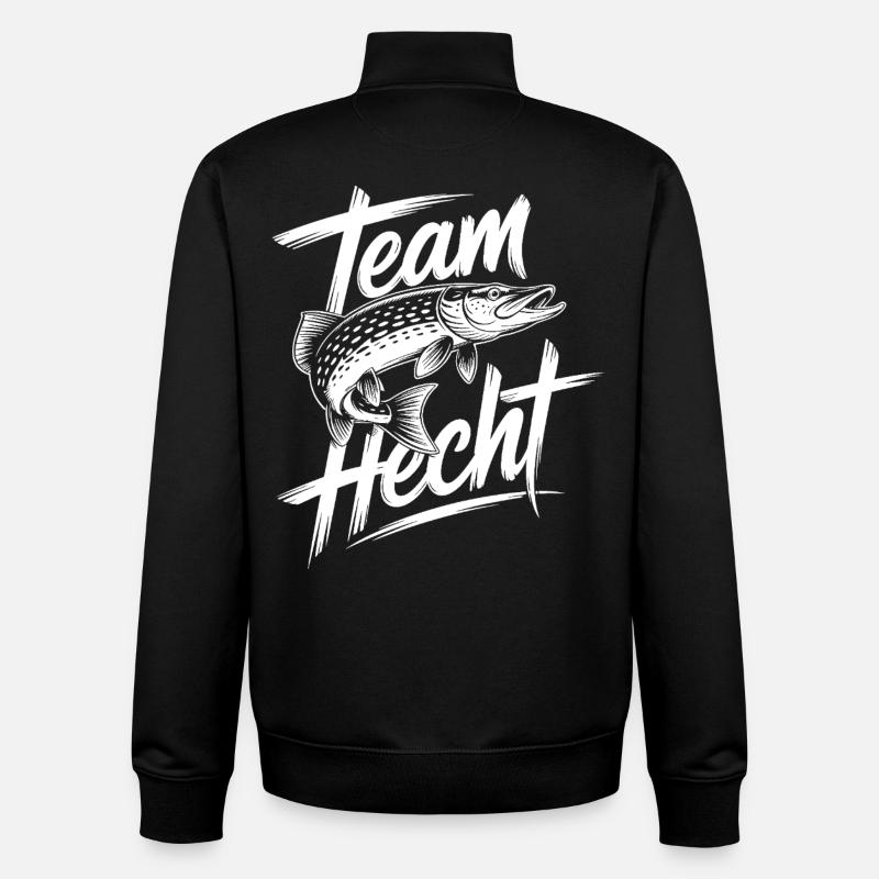 Springender Hecht - Unisex Organic Zip Sweatshirt von Stanley/Stella - Schwarz