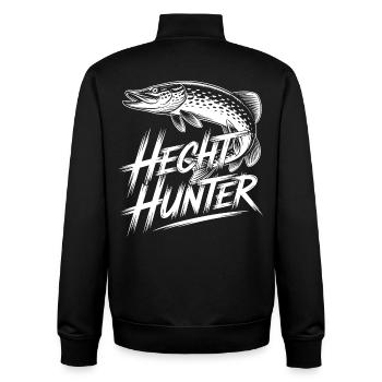 Brochet prédateur - Sweat zippé unisexe en coton bio Stanley/Stella - noir - Dos - AI Model Male 185 light (185cm)