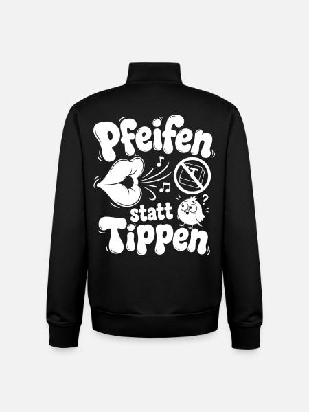 Pfeifen Statt Tippen - Unisex Organic Zip Sweatshirt von Stanley/Stella - Schwarz