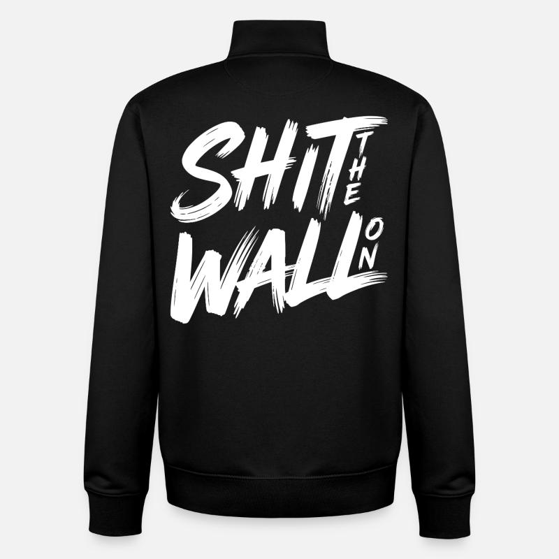 Arrête le mur - Sweat zippé unisexe en coton bio Stanley/Stella - noir