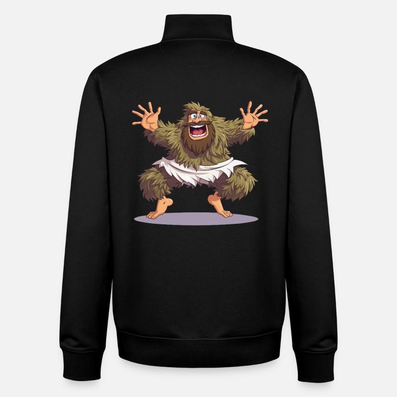 Joyeuse danse du Bigfoot - Sweat zippé unisexe en coton bio Stanley/Stella - noir