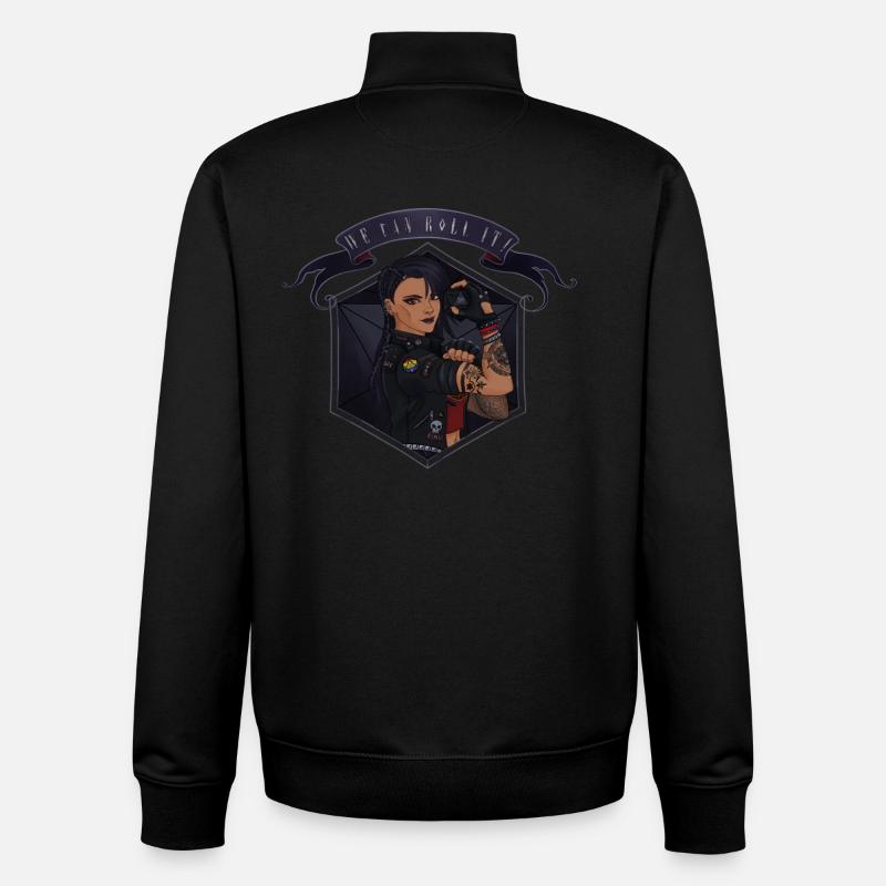 We can ROLL it! Tanned - Unisex Organic Zip Sweatshirt by Stanley/Stella - black