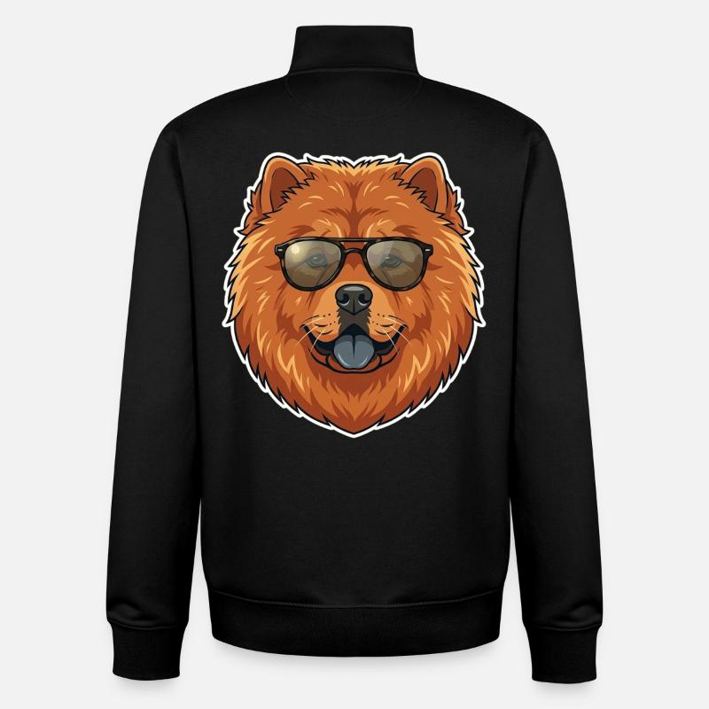 Chow Chow Sonnenbrille - Unisex Organic Zip Sweatshirt von Stanley/Stella - Schwarz