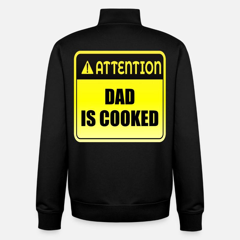 Dad Mood - Unisex Organic Zip Sweatshirt by Stanley/Stella - black